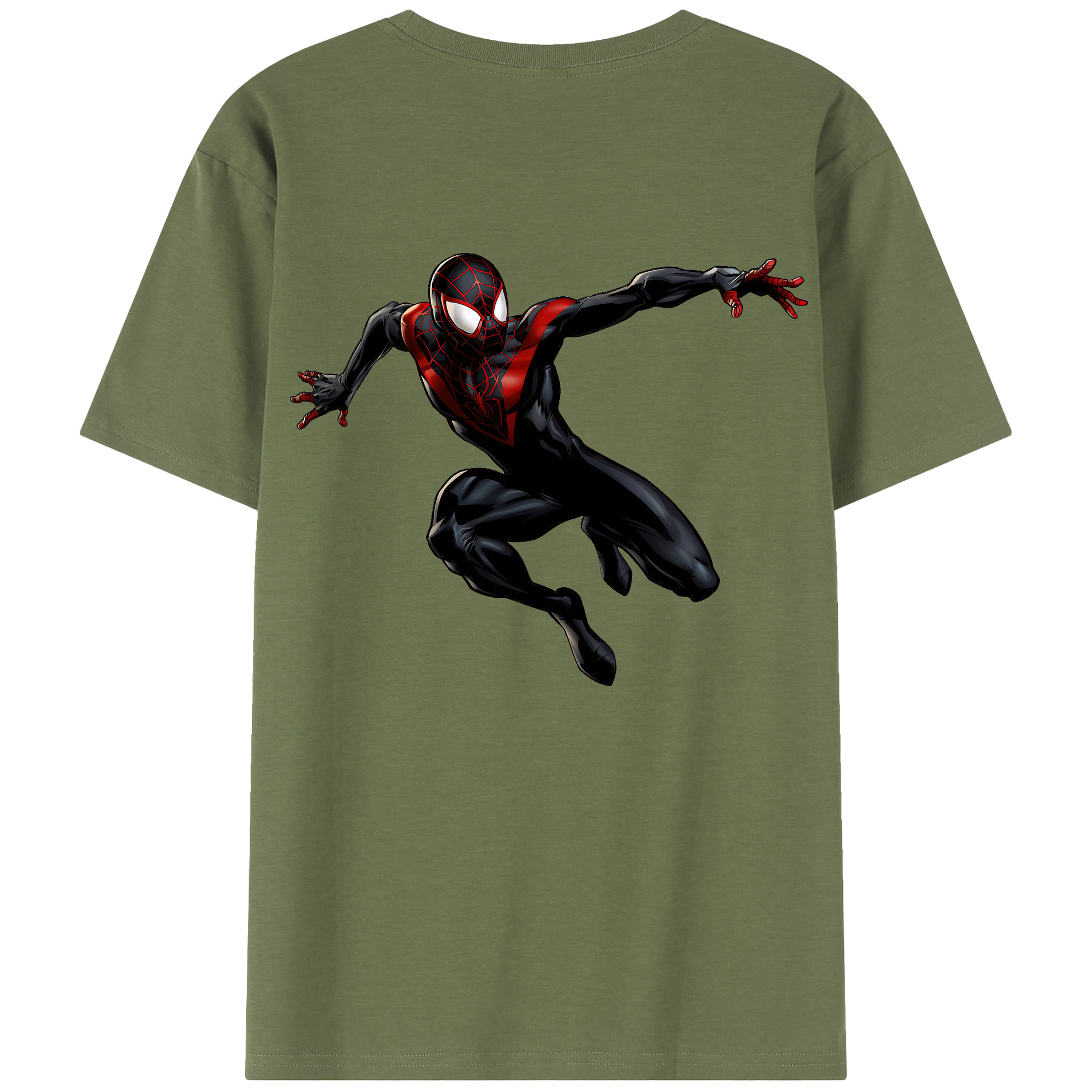 （画像用） Spider Man スパイダーマン 綿100％半袖Tシャツ（背面プリント）